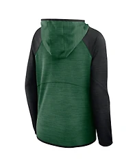 Fanatics Women's Green/Black New York Jets Redzone End Around Pass Raglan Full-Zip Hoodie