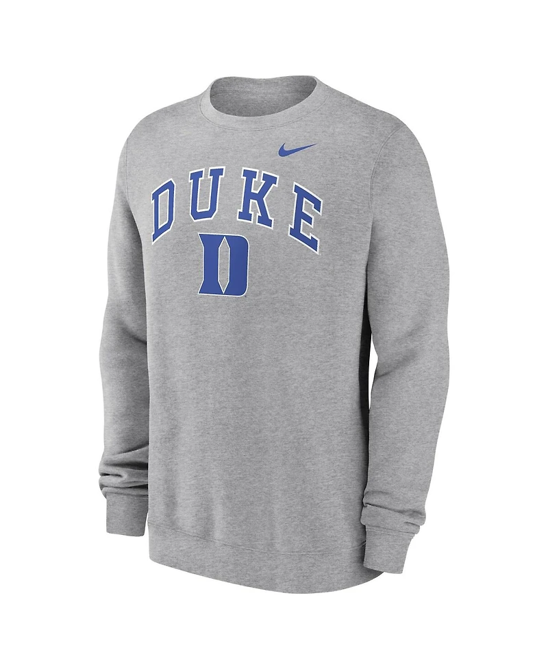 Nike Men's Gray Duke Blue Devils Arch Pullover Sweatshirt