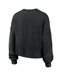 Nike Women's Black Iowa Hawkeyes Oversized Phoenix Arch Pullover Sweatshirt