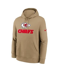 Nike Men's Tan Kansas City Chiefs Best Season Rewind Club Pullover Hoodie