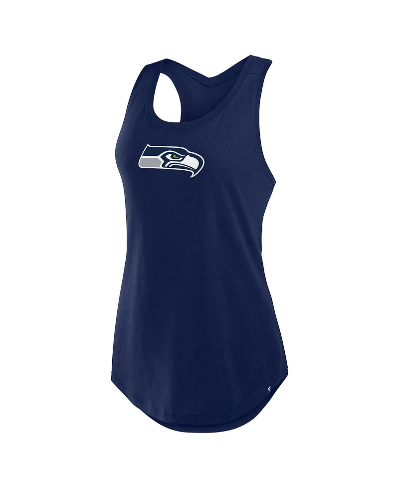 Fanatics Women's College Navy Seattle Seahawks Iron Fan Tank Top