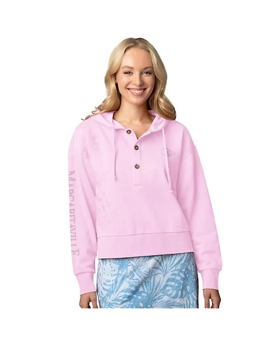 Margaritaville Women's Pink Kansas City Chiefs Island Dream Solid Pullover Hoodie