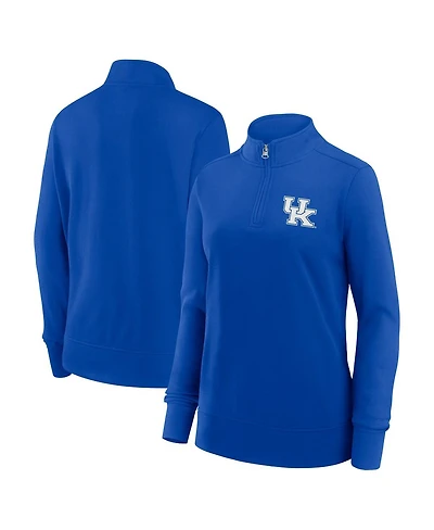 Fanatics Women's Royal Kentucky Wildcats Velocity French Terry Quarter-Zip Jacket