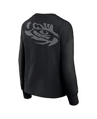 Fanatics Women's Black Lsu Tigers Supersoft Flow Fleece Pullover Sweatshirt