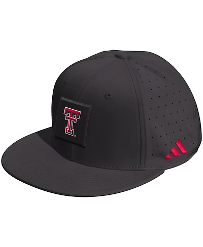 Adidas Men's and Women's Black Texas Tech Red Raiders Performance Flat Bill Adjustable Hat
