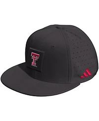 Adidas Men's and Women's Black Texas Tech Red Raiders Performance Flat Bill Adjustable Hat