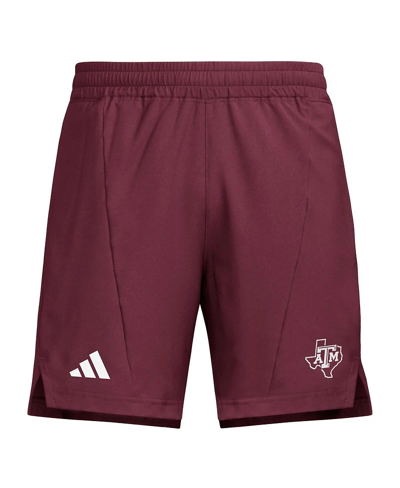 Adidas Men's Maroon Texas A M Aggies Program Woven Training Shorts