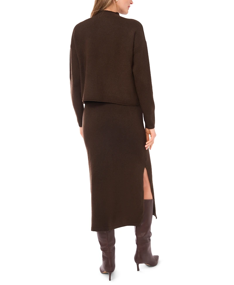 1.state Women's Side Slit Pencil Midi Skirt