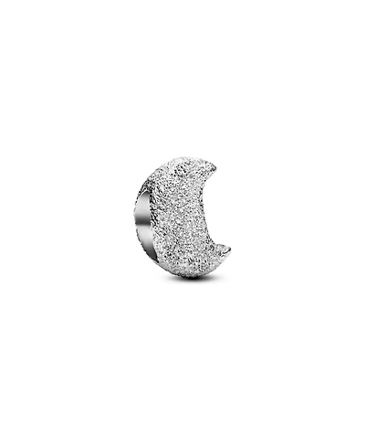 Pandora Silver Tone Textured Moon Mini Charms