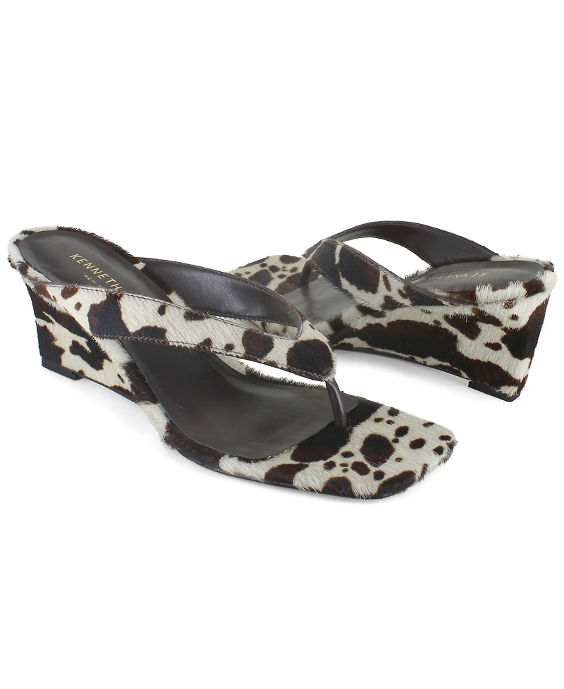 Kenneth Cole New York Women's Susannah Dress Wedge Thong Sandals