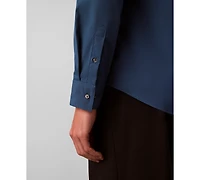 Calvin Klein Men's Slim Fit Supima Stretch Long Sleeve Button-Front Shirt
