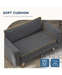 PawHut Raised Dog Sofa for Small and Medium Dogs, Elevated Pet Sofa,