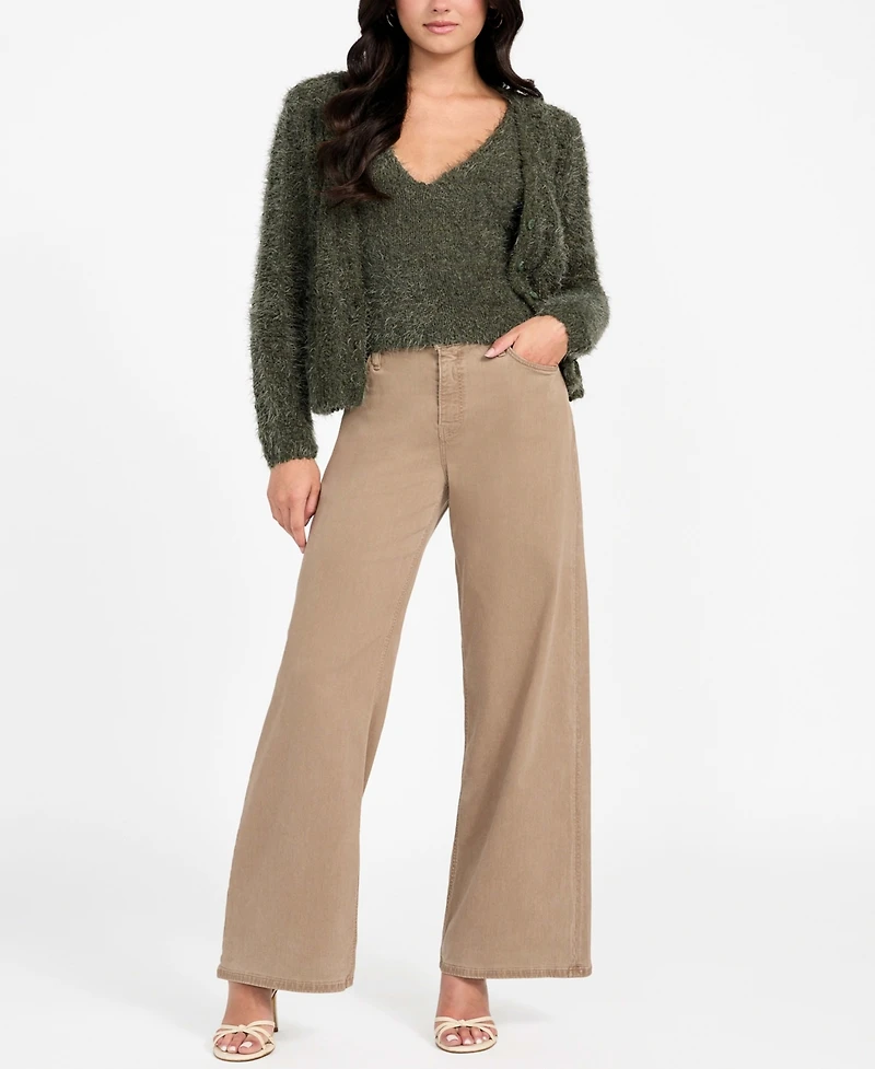 Guess Women's Bea Open Stitch Long Sleeve Cardigan Sweater