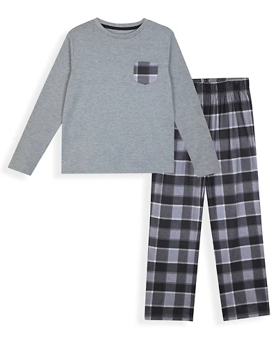 Max & Olivia Boys 4-20 2-Piece Long Sleeve Top and Pant Pajama Set