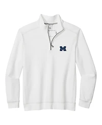 Tommy Bahama Men's White Michigan Wolverines Montego Bay Half-Zip Jacket