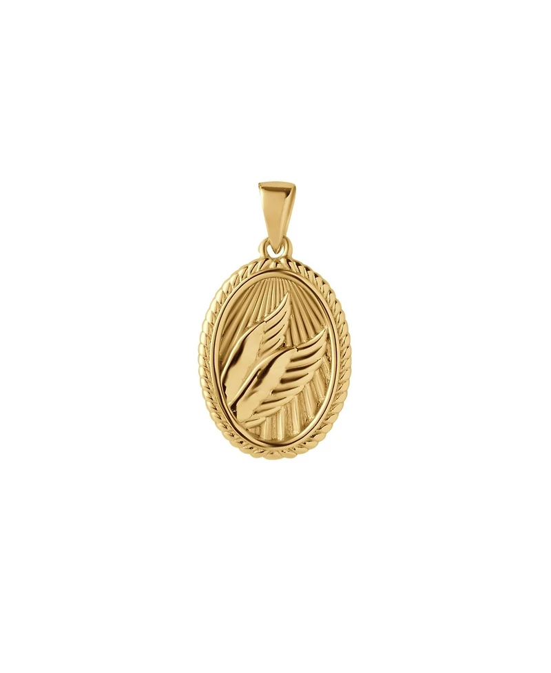 Vincero Women's Wings Necklace in Polished 14k Gold Pendant
