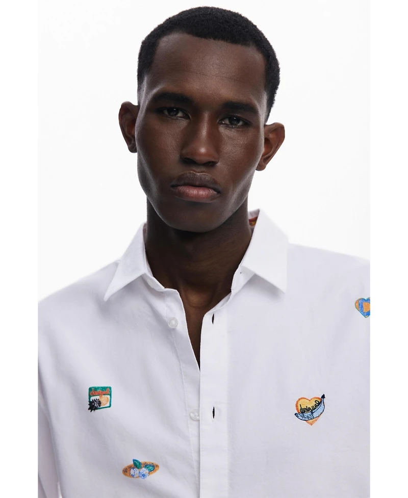 Desigual Men's Long-sleeve shirt with drawings