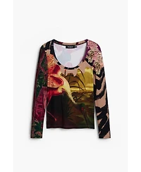 Desigual Women's T-shirt designed by Mr. Christian Lacroix