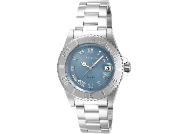 Invicta Women's 14361 Angel Quartz 3 Hand Light Blue Dial Watch