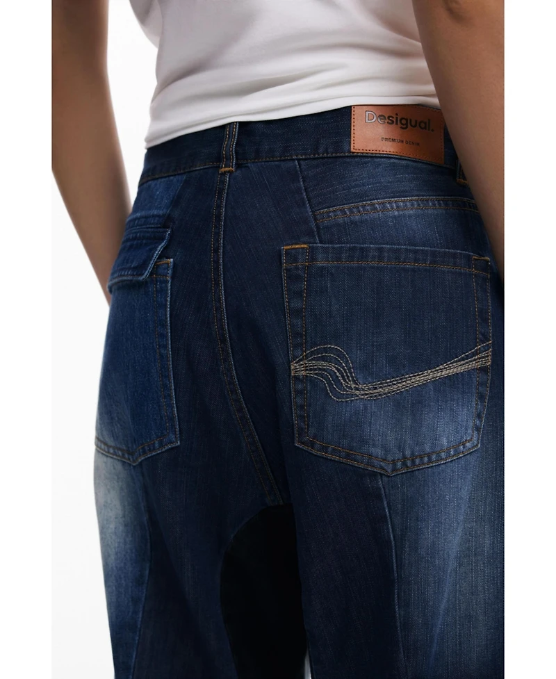 Desigual Women's Baggy patch jeans