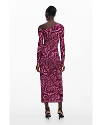 Desigual Women's Psychedelic checkered dress