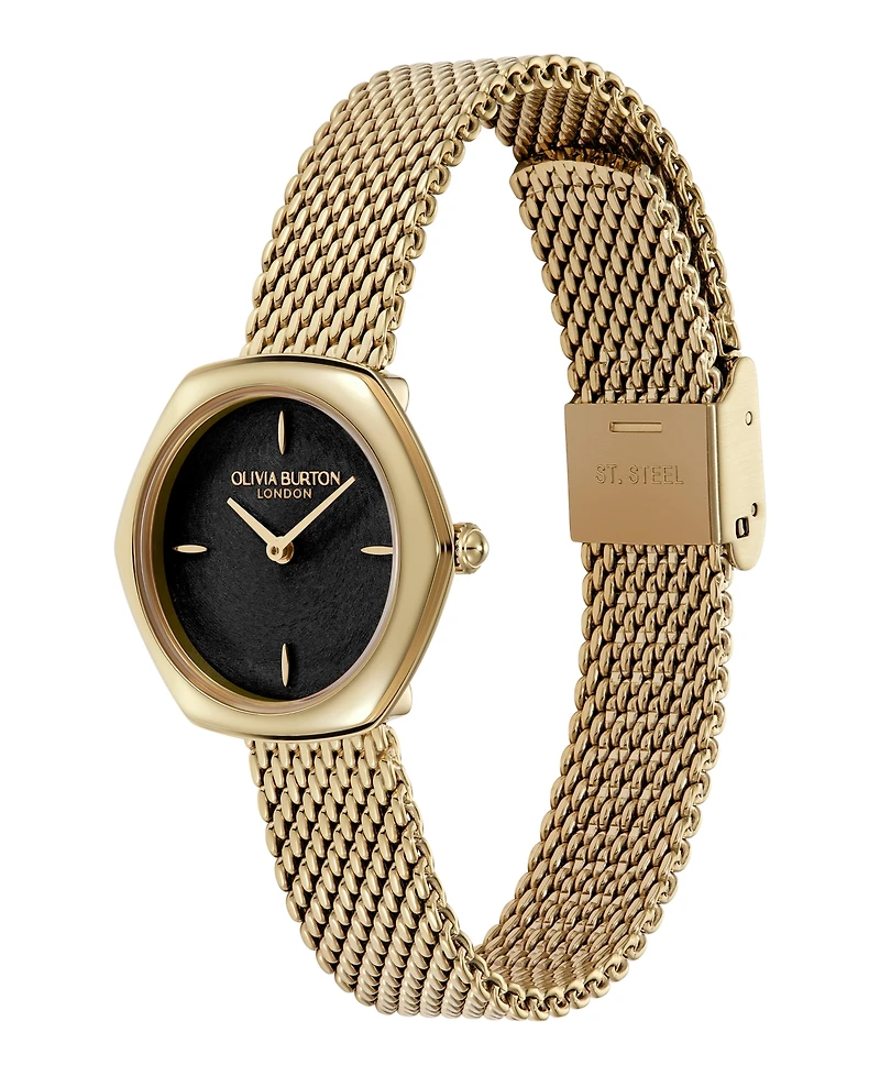 Olivia Burton Women's Charing Gold Tone Stainless Steel Bracelet Watch, 28.5mm