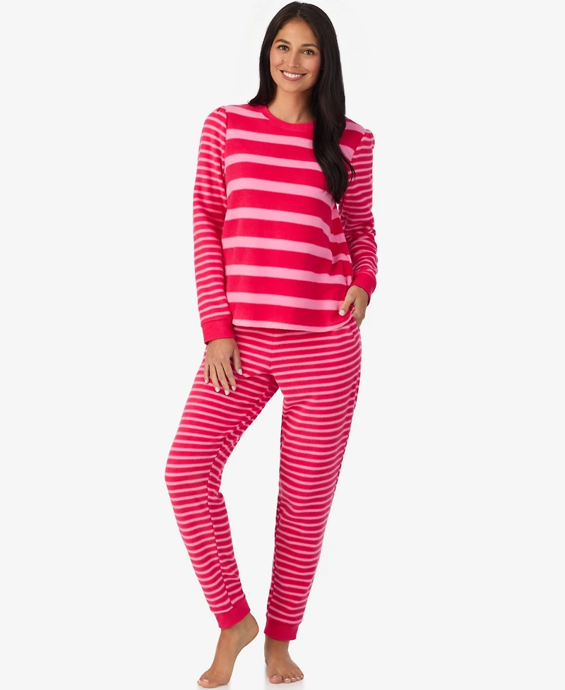 Cuddl Duds Women's 2-Piece Stretch Fleece Long Sleeve Jogger Pajama Set