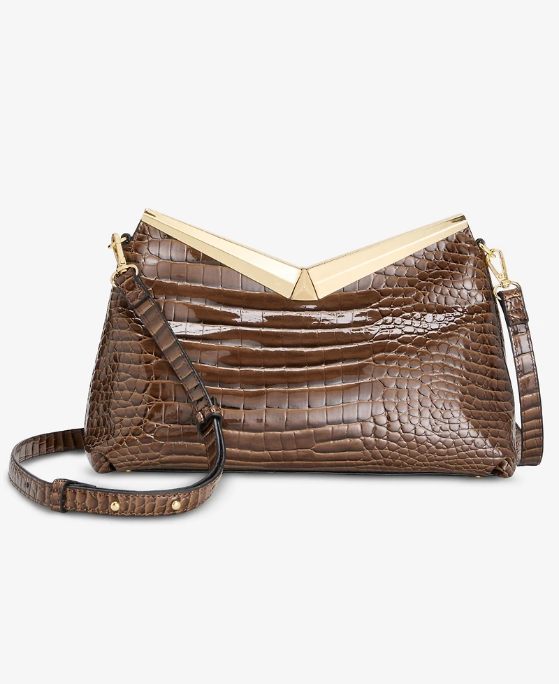 I.n.c. International Concepts Bawdii Croc-Embossed Shoulder Bag, Macy's Exclusive