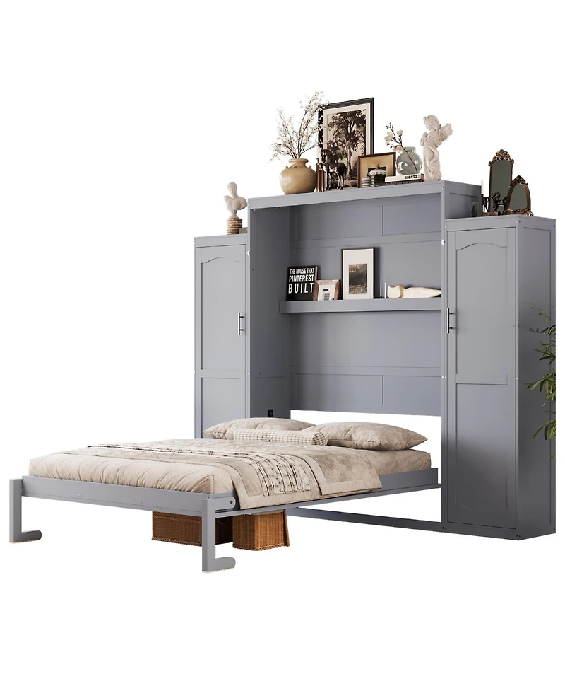 Streamdale Furniture Murphy Bed with Wardrobes & Shelves