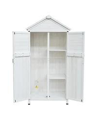 Streamdale Furniture 67" Fir Wood Storage Shed with Double Doors