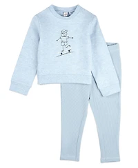 MeMoi Little Boys 2 Piece "This Is How I Roll" Cotton Rich Legging Set