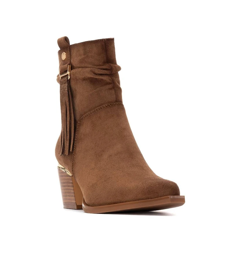 Xti Women's Suede Italian Western Booties By Xti