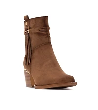 Xti Women's Suede Italian Western Booties By Xti