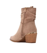 Xti Women's Suede Italian Western Booties By