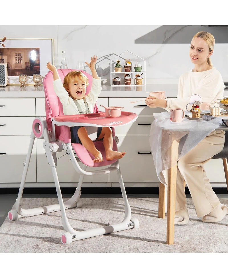 Costway Baby High Chair Foldable Feeding Chair