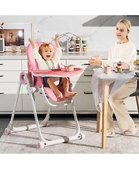 Costway Baby High Chair Foldable Feeding Chair
