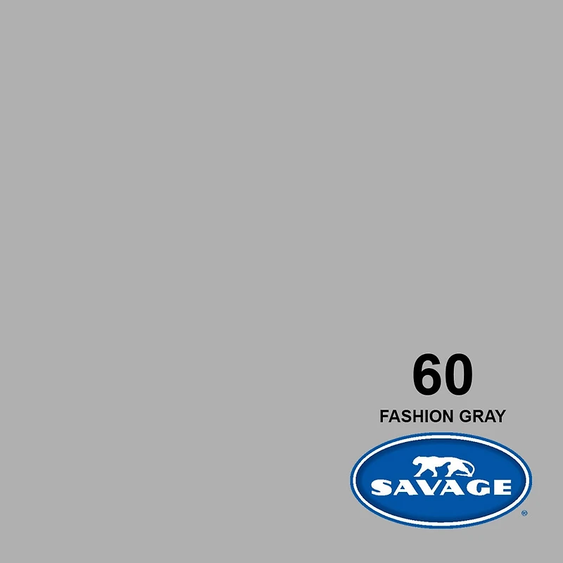 Savage Widetone Seamless Background Paper, 86" wide x 36' Focus Gray, #60 - Bundle With Flashpoint 10' Background Support System Air Cushioned,