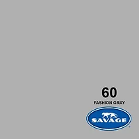 Savage Widetone Seamless Background Paper, 86" wide x 36' Focus Gray, #60 - Bundle With Flashpoint 10' Background Support System Air Cushioned,