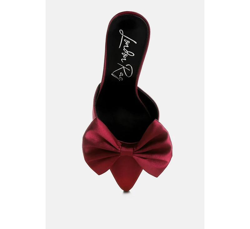 London Rag Sidonie Bow Detail Stiletto Mules Women