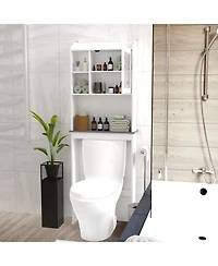 Casainc Modern Over the Commode Space Saver Wood Storage Cabinet for Bathroom