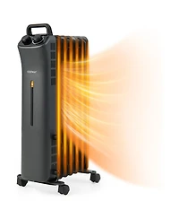 Costway 1500W Oil Filled Space Heater Electric Heater Adjustable Thermostat