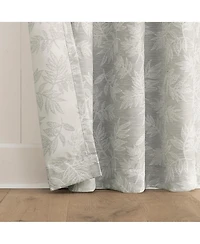 No. 918 Kacey Woven Jacquard Leaf Semi-Sheer Rod Pocket Curtain Panel