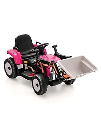12V Battery Powered Kids Ride on Excavator with Adjustable Arm and Bucket