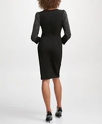 Calvin Klein Petite Bling Sleeve Sheath Dress