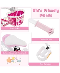 18-Inch Kids Bike with Training Wheels for Ages 6-8 – Pink