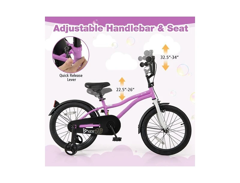 18-Inch Kids Training Bike with Dual Brakes