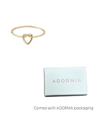 Adornia Gold Heart Knot Ring