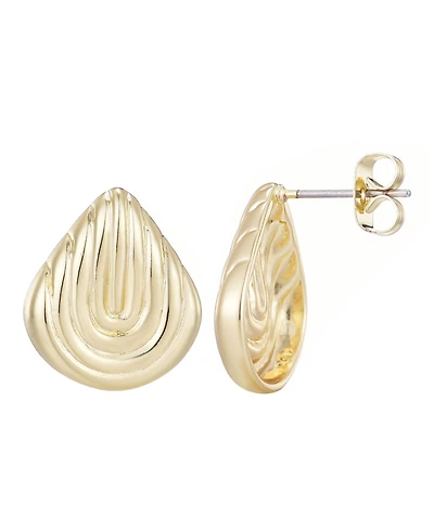 Adornia Gold Deco Stud Earrings