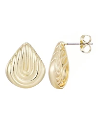 Adornia Gold Deco Stud Earrings