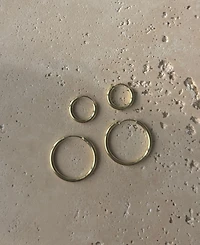 Adornia Gold Endless Hoop Earrings Set